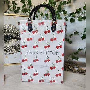 Authentic Louis Vuitton Retail Cherry Shopping Bag In A PVC Tote